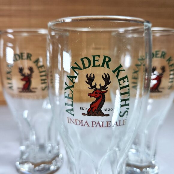 Alexander Keith's Beer Glasses and Stand Set 4 Glasses India Pale Ale - Picture 7 of 16
